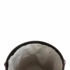 Coș de rufe ovală din piele regenerată Riky fabricată în Italia Viadurini