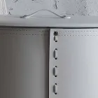 Coș de rufe ovală din piele regenerată Riky fabricată în Italia Viadurini