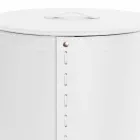 Coș de rufe ovală din piele regenerată Riky fabricată în Italia Viadurini