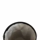 Coș de rufe ovală din piele regenerată Riky fabricată în Italia Viadurini