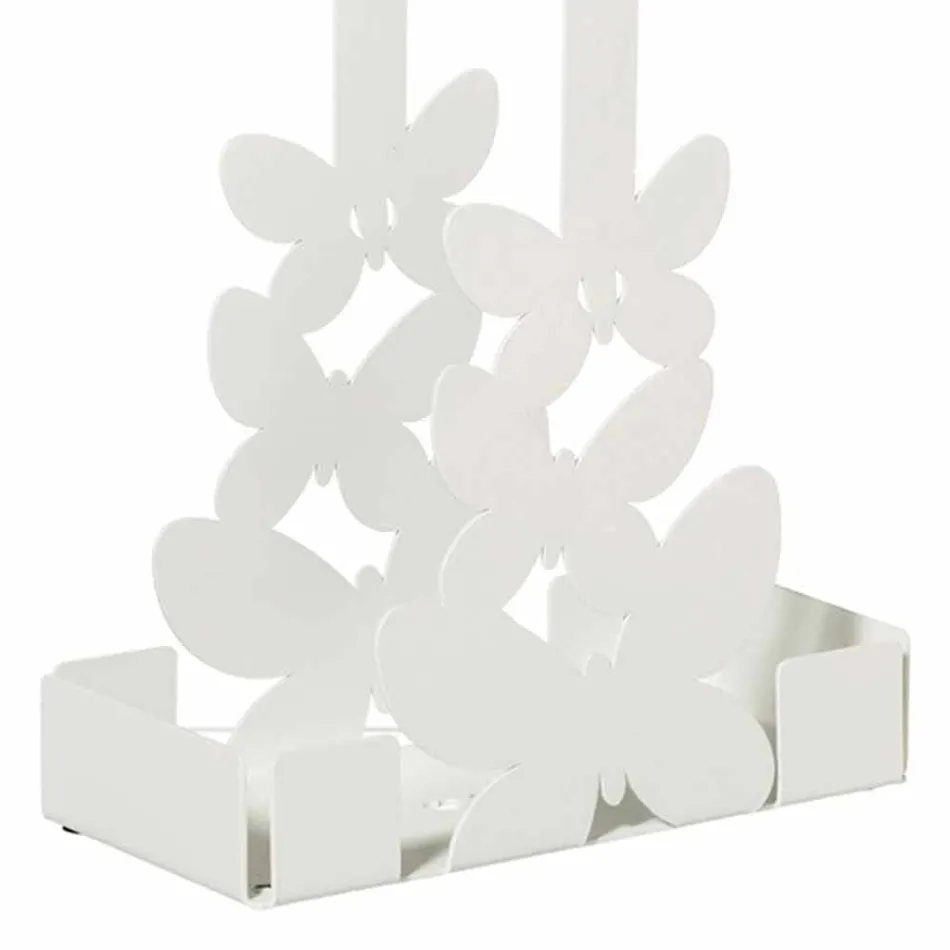 Suport dublu pentru ceașcă din fier alb, bej sau fildeș, fabricat în Italia - Leiden Viadurini