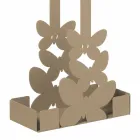 Suport dublu pentru ceașcă din fier alb, bej sau fildeș, fabricat în Italia - Leiden Viadurini