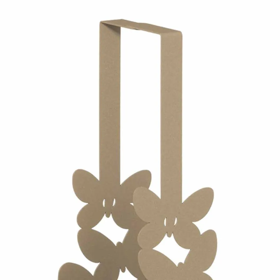 Suport dublu pentru ceașcă din fier alb, bej sau fildeș, fabricat în Italia - Leiden Viadurini