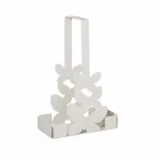 Suport dublu pentru ceașcă din fier alb, bej sau fildeș, fabricat în Italia - Leiden Viadurini