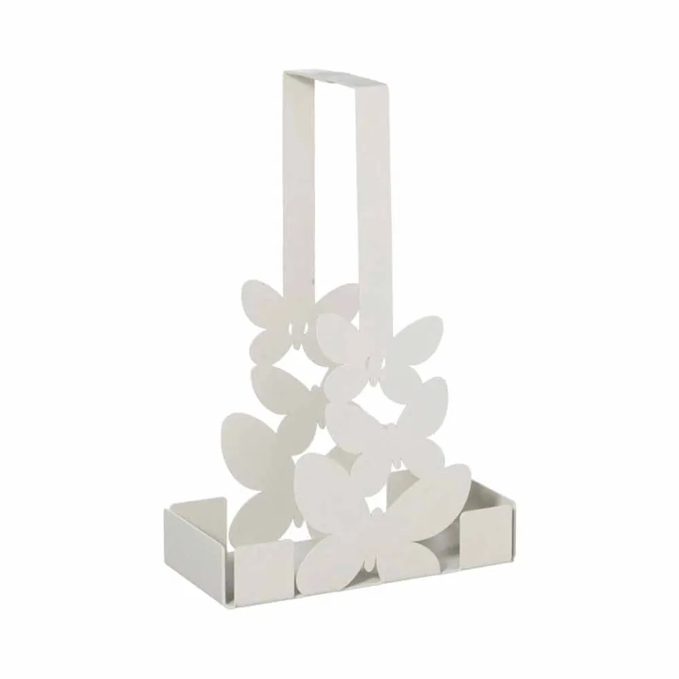 Suport dublu pentru ceașcă din fier alb, bej sau fildeș, fabricat în Italia - Leiden Viadurini