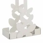 Suport dublu pentru ceașcă din fier alb, bej sau fildeș, fabricat în Italia - Leiden Viadurini