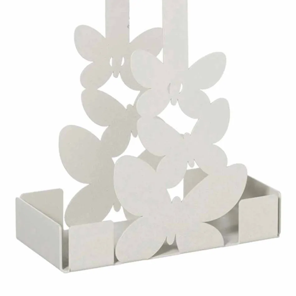 Suport dublu pentru ceașcă din fier alb, bej sau fildeș, fabricat în Italia - Leiden Viadurini