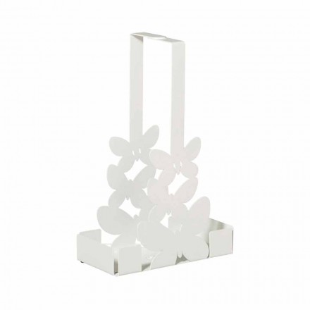 Suport dublu pentru ceașcă din fier alb, bej sau fildeș, fabricat în Italia - Leiden Viadurini