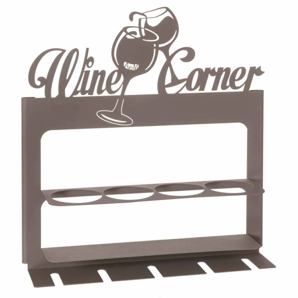 Suport de sticlă făcută manual din fier prețios Made in Italy - Maste Viadurini