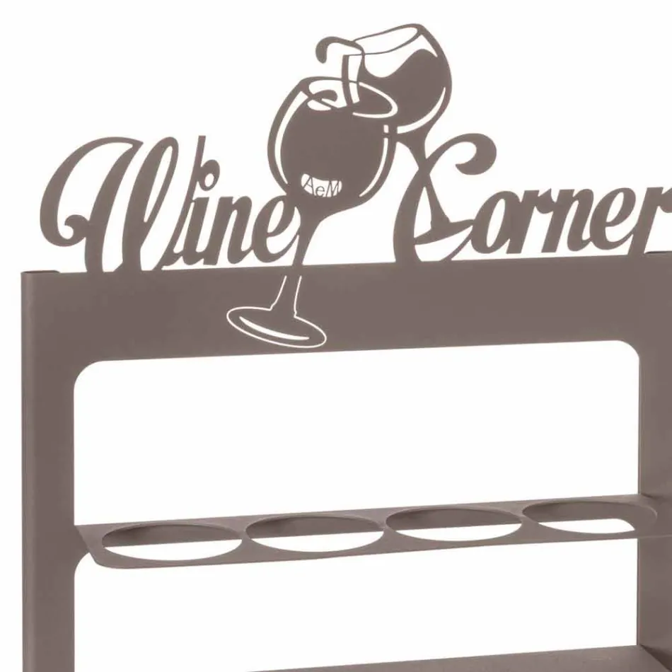 Suport de sticlă făcută manual din fier prețios Made in Italy - Maste Viadurini