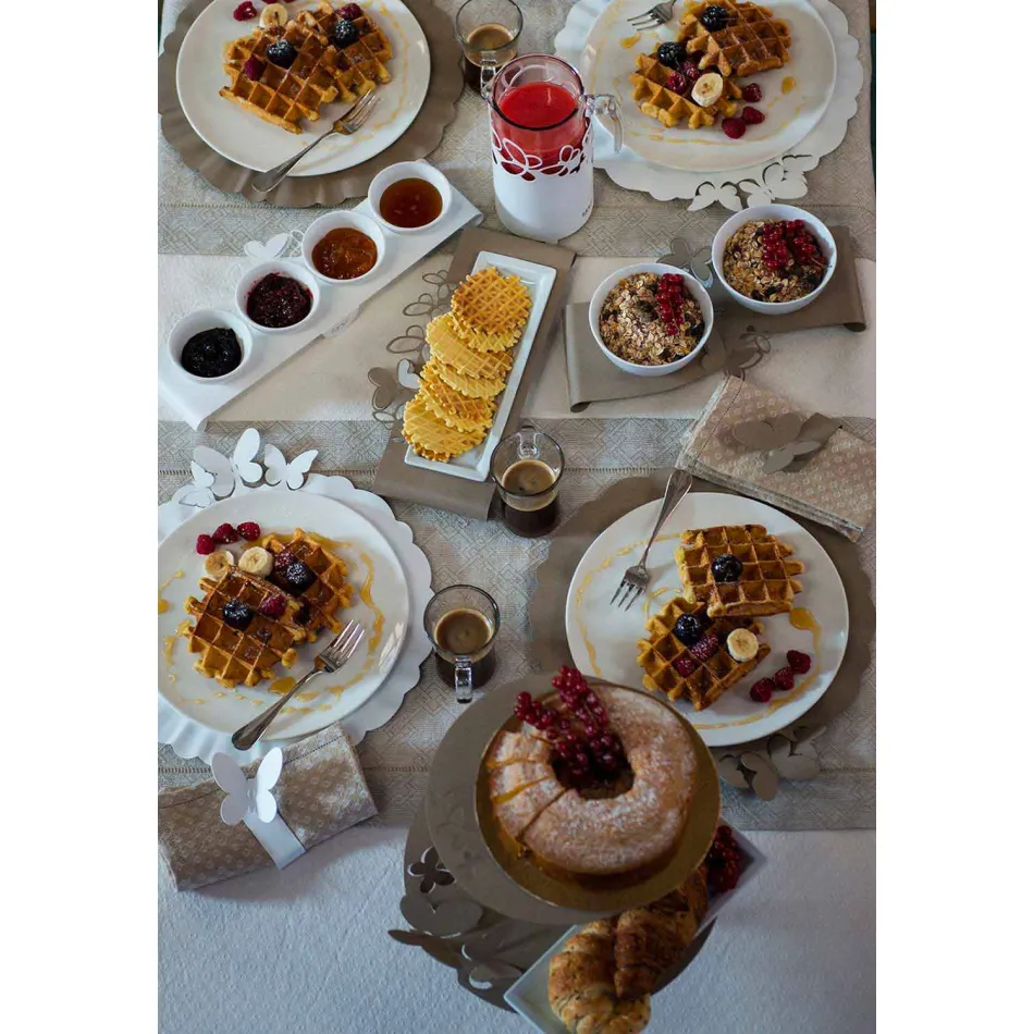 Suport modern pentru sticle din fier alb, bej sau fildeș, fabricat în Italia - Leiden Viadurini