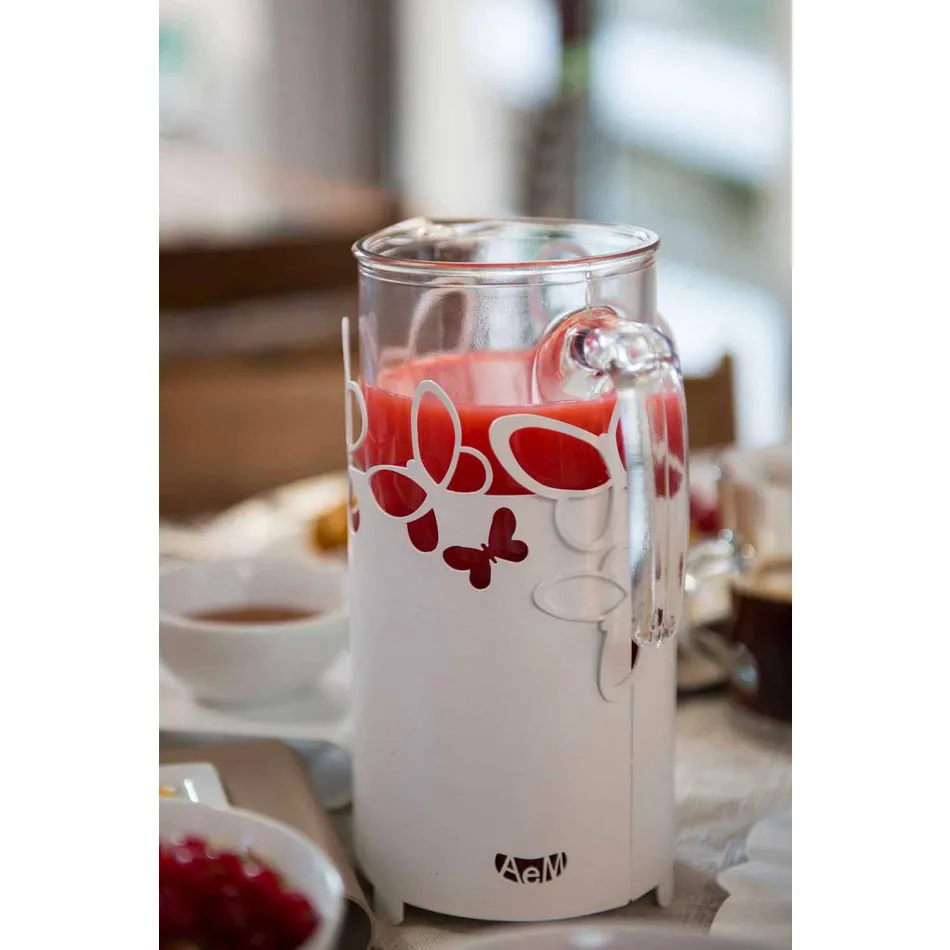 Suport modern pentru sticle din fier alb, bej sau fildeș, fabricat în Italia - Leiden Viadurini