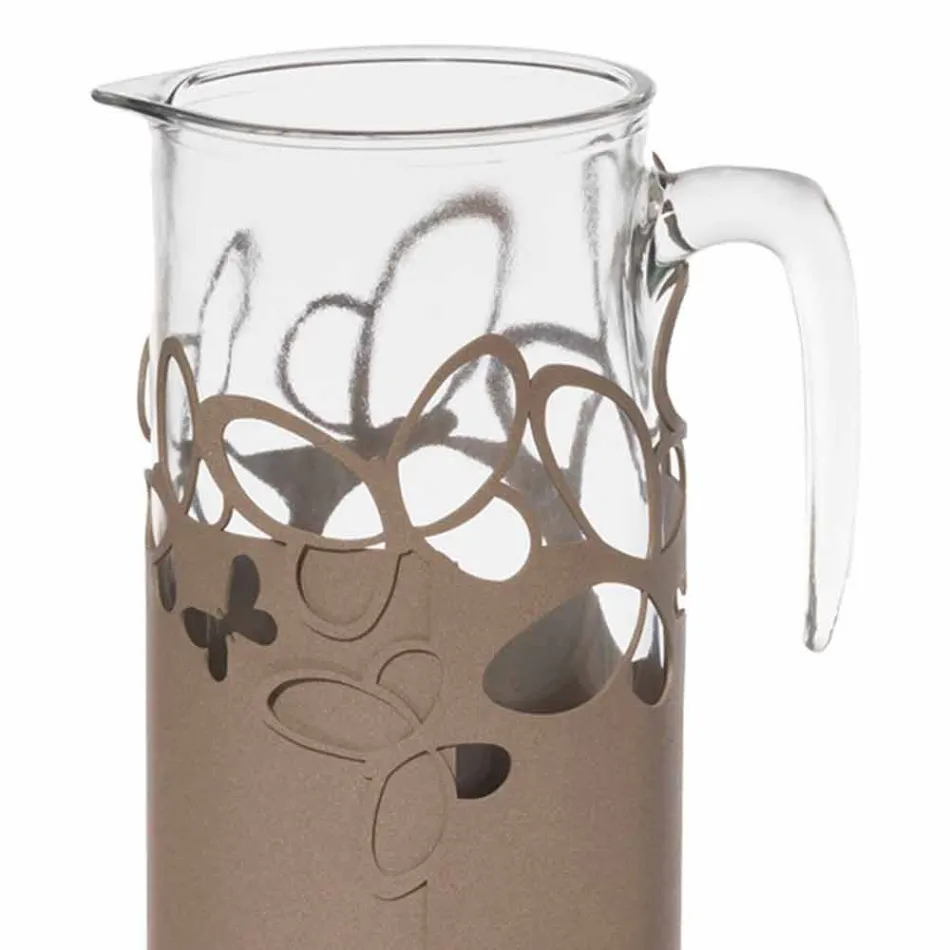 Suport modern pentru sticle din fier alb, bej sau fildeș, fabricat în Italia - Leiden Viadurini