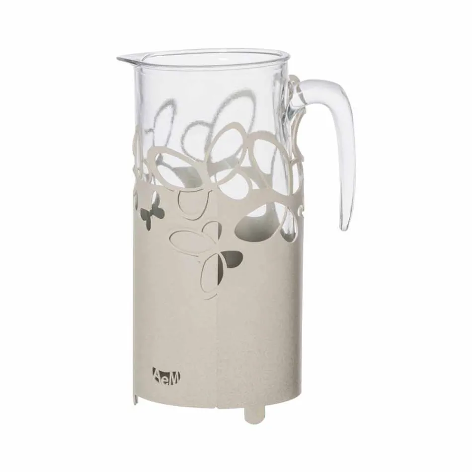 Suport modern pentru sticle din fier alb, bej sau fildeș, fabricat în Italia - Leiden Viadurini