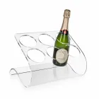 Suport pentru sticle gratuit pentru 6 sticle în plexiglas transparent - Tanatin Viadurini