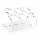 Suport pentru sticle gratuit pentru 6 sticle în plexiglas transparent - Tanatin Viadurini