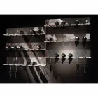 Suport pentru sticle de perete pentru 6 sticle din plexiglas Made in Italy - Canberra Viadurini