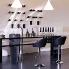 Suport pentru sticle de perete pentru 6 sticle din plexiglas Made in Italy - Canberra Viadurini