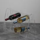 Suport pentru sticle de vin de podea din cristal acrilic transparent - Dappino Viadurini
