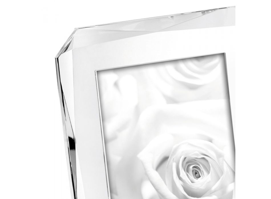 Rama foto de masă pătrată în design de cristal italian de lux - Alighieri Viadurini