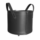 Suport cilindric pentru jurnal din piele regenerată cu roți Tonda Firestyle Viadurini