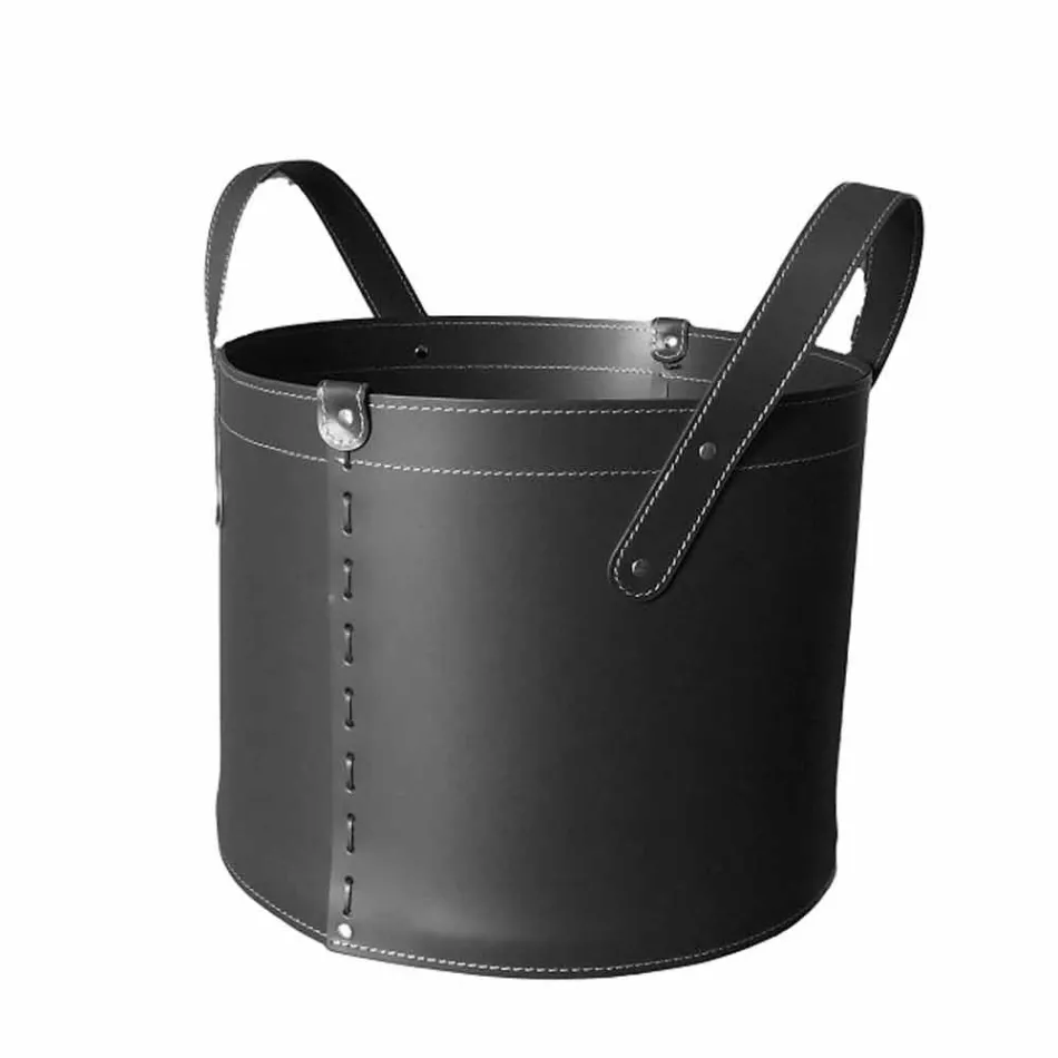 Suport cilindric pentru jurnal din piele regenerată cu roți Tonda Firestyle Viadurini