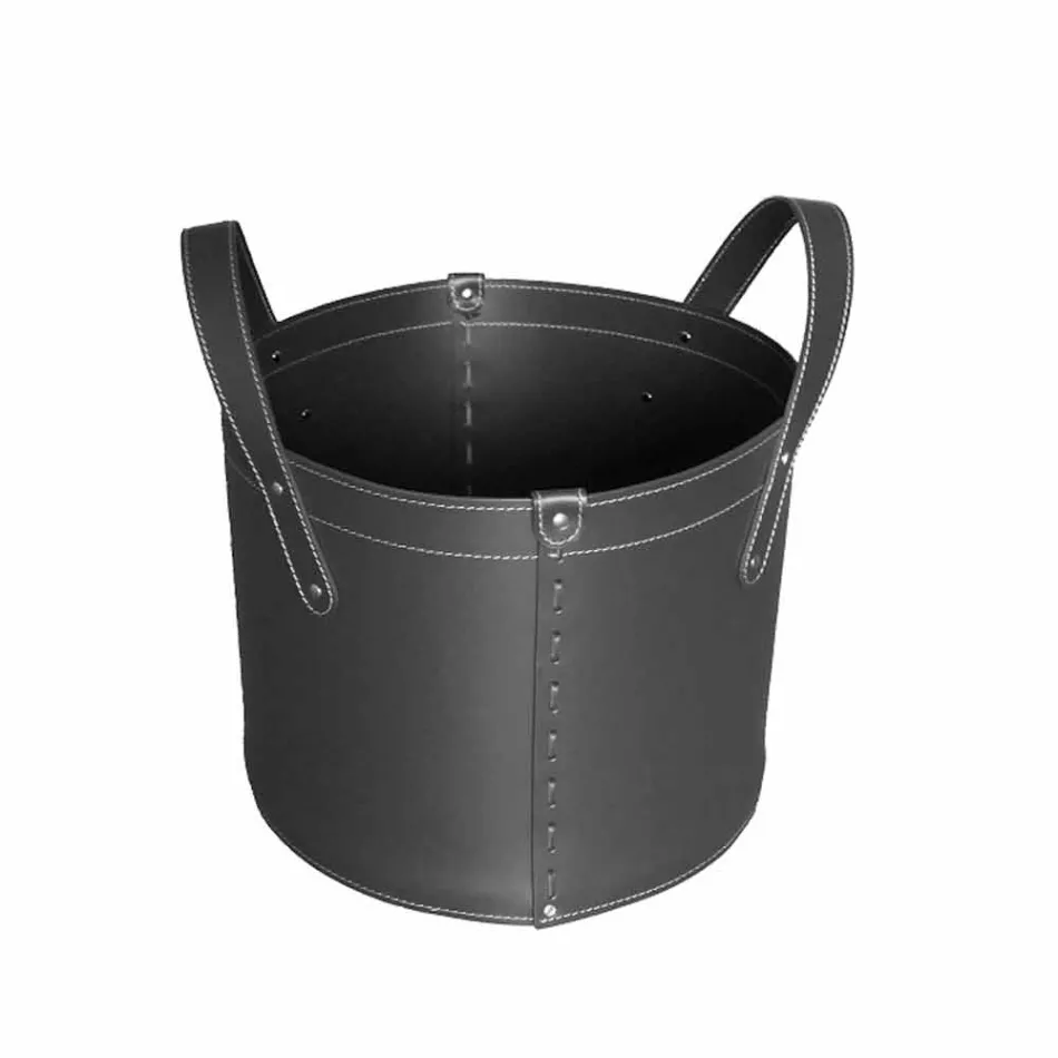 Suport cilindric pentru jurnal din piele regenerată cu roți Tonda Firestyle Viadurini