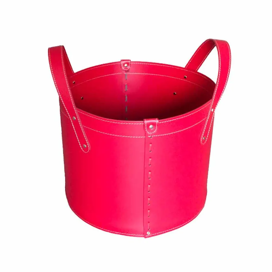 Suport cilindric pentru jurnal din piele regenerată cu roți Tonda Firestyle Viadurini