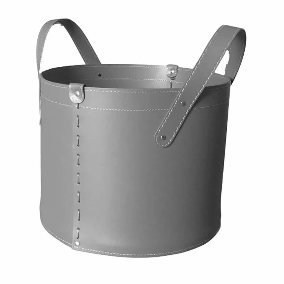 Suport cilindric pentru jurnal din piele regenerată cu roți Tonda Firestyle Viadurini