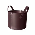 Suport cilindric pentru jurnal din piele regenerată cu roți Tonda Firestyle Viadurini