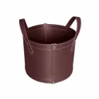 Suport cilindric pentru jurnal din piele regenerată cu roți Tonda Firestyle Viadurini