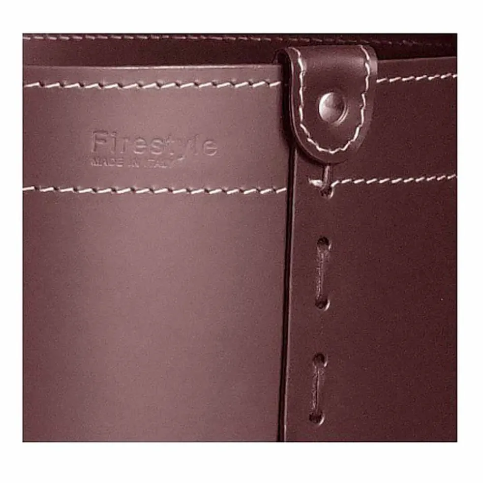 Suport cilindric pentru jurnal din piele regenerată cu roți Tonda Firestyle Viadurini