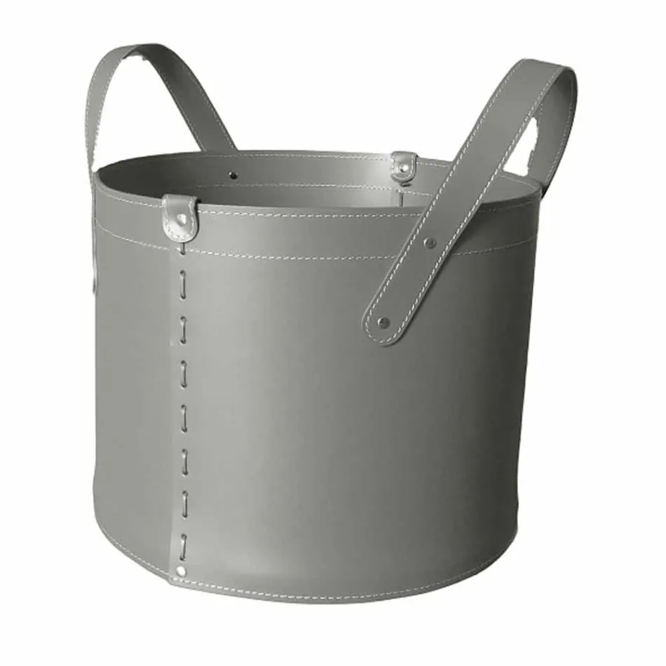 Suport cilindric pentru jurnal din piele regenerată cu roți Tonda Firestyle Viadurini