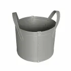 Suport cilindric pentru jurnal din piele regenerată cu roți Tonda Firestyle Viadurini