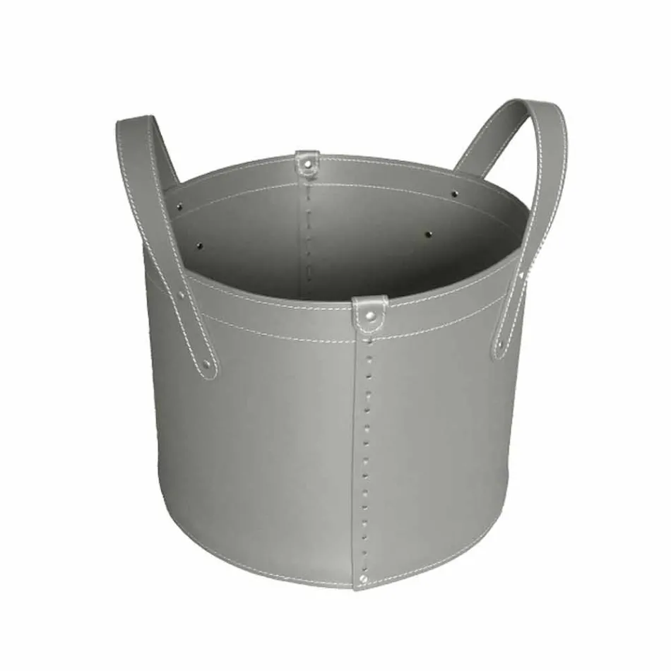 Suport cilindric pentru jurnal din piele regenerată cu roți Tonda Firestyle Viadurini