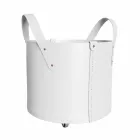 Suport cilindric pentru jurnal din piele regenerată cu roți Tonda Firestyle Viadurini