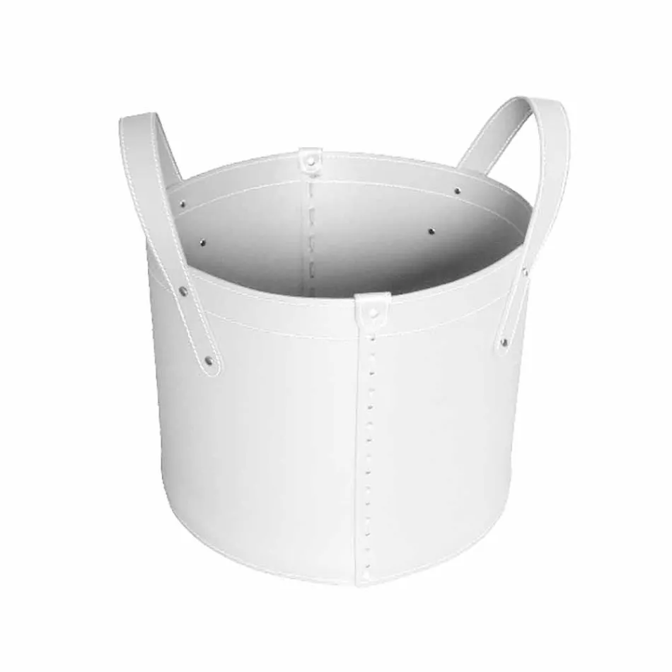 Suport cilindric pentru jurnal din piele regenerată cu roți Tonda Firestyle Viadurini