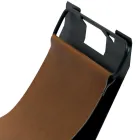 Suport lemn cu manere laterale din piele ecologica maro Made in Italy - Fluture Viadurini