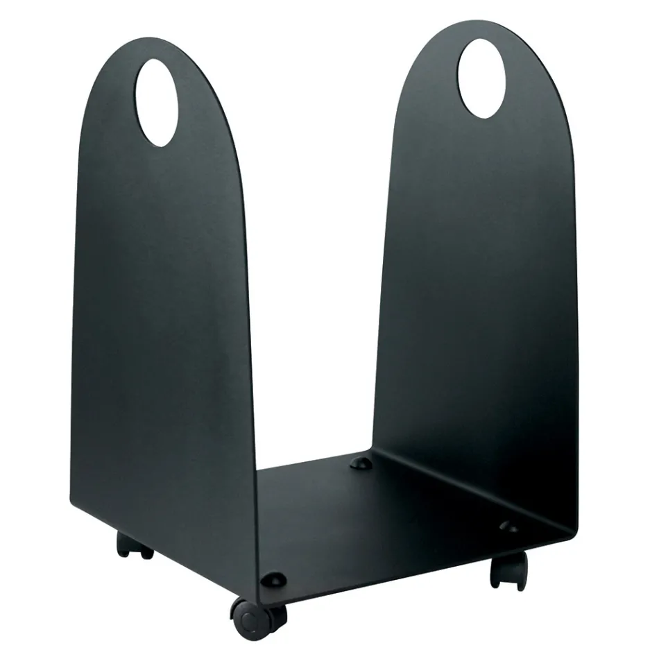 Suport lemn cu Roti si Manere Din Metal Made in Italy - Pescăruș Viadurini