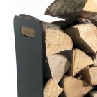 Suport lemn cu Roti si Manere Din Metal Made in Italy - Pescăruș Viadurini
