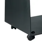 Suport lemn cu Roti si Manere Din Metal Made in Italy - Pescăruș Viadurini