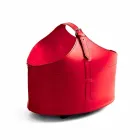 Portalegna din interior cu roată într-o piele regenerată modernă Fabia Viadurini