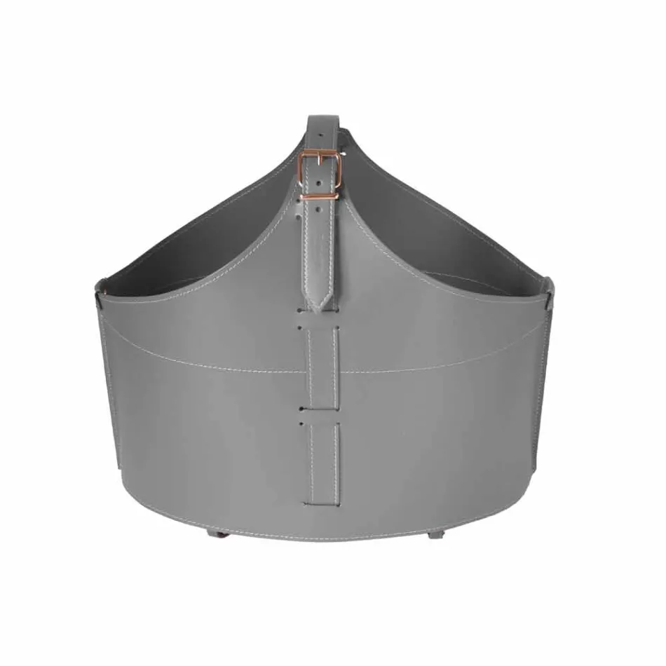 Portalegna din interior cu roată într-o piele regenerată modernă Fabia Viadurini