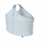 Portalegna din interior cu roată într-o piele regenerată modernă Fabia Viadurini