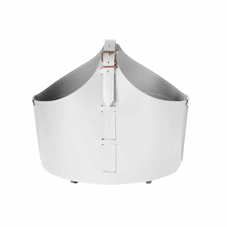 Portalegna din interior cu roată într-o piele regenerată modernă Fabia Viadurini