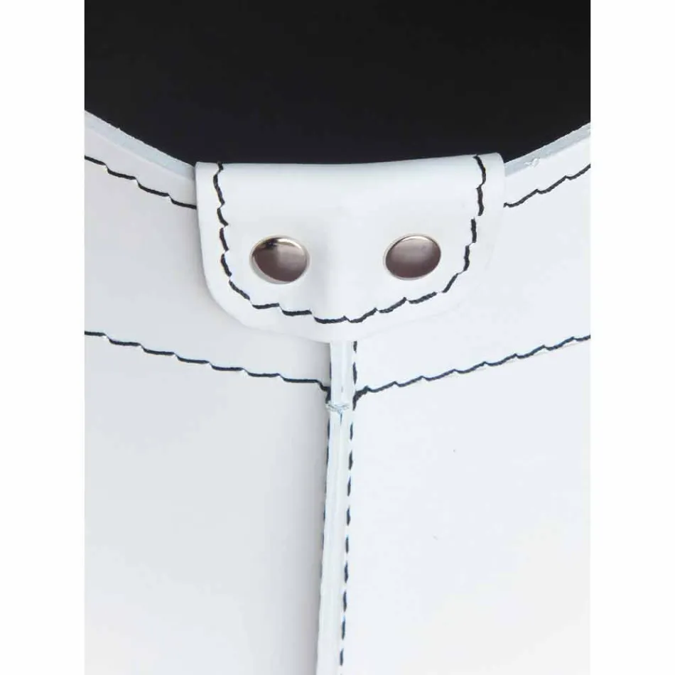 Portalegna din interior cu roată într-o piele regenerată modernă Fabia Viadurini