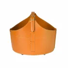 Portalegna din interior cu roată într-o piele regenerată modernă Fabia Viadurini