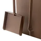 Suport interior pentru lemn de foc din oțel maro, fabricat în Italia cu unelte - Volturno Viadurini