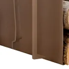 Suport interior pentru lemn de foc din oțel maro, fabricat în Italia cu unelte - Volturno Viadurini