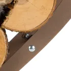 Suport interior din lemn din oțel maro fabricat în Italia - afecțiune Viadurini